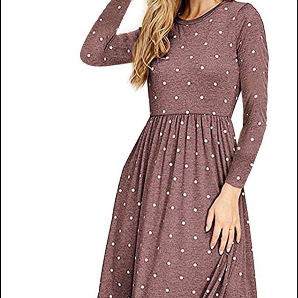 Dress (plum color and tan)